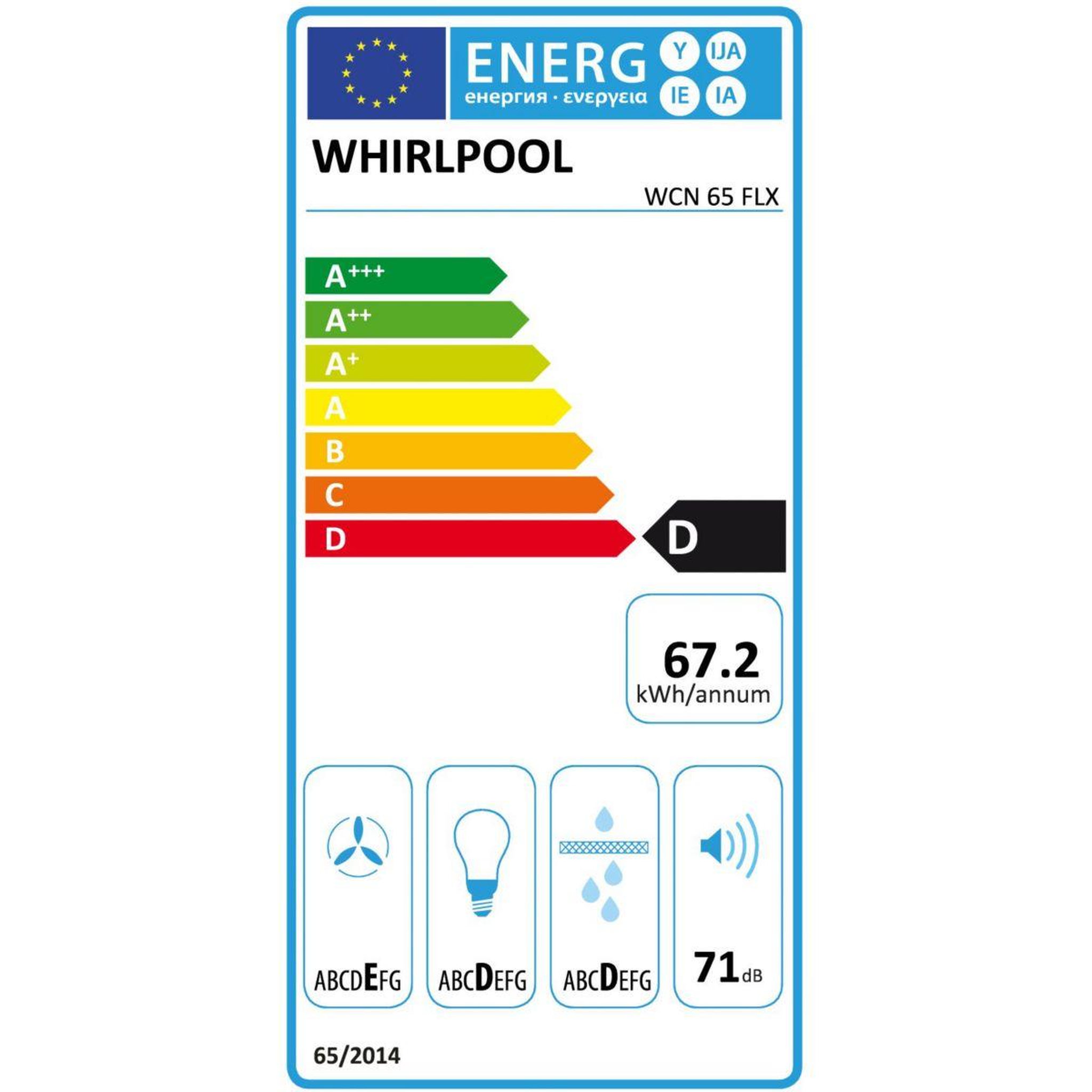 Voir la diapositive 5 : Whirlpool Hotte casquette wcn65flx