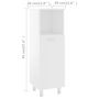 Voir la diapositive 6 : VIDAXL Armoire de salle de bain Blanc 30x30x95 cm Bois d'ingenierie