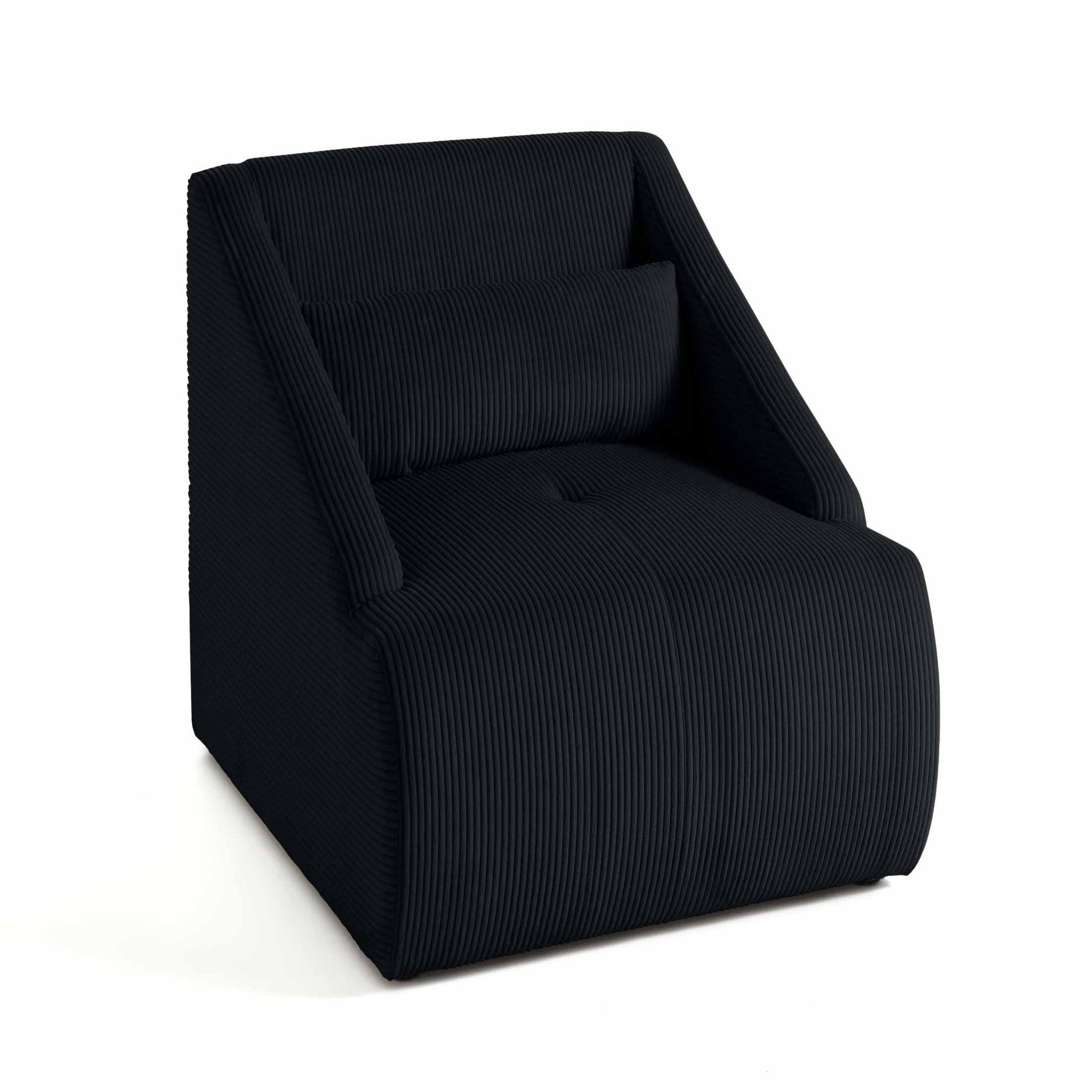 Voir la diapositive 4 : LISA DESIGN Onyx - fauteuil - en velours côtelé