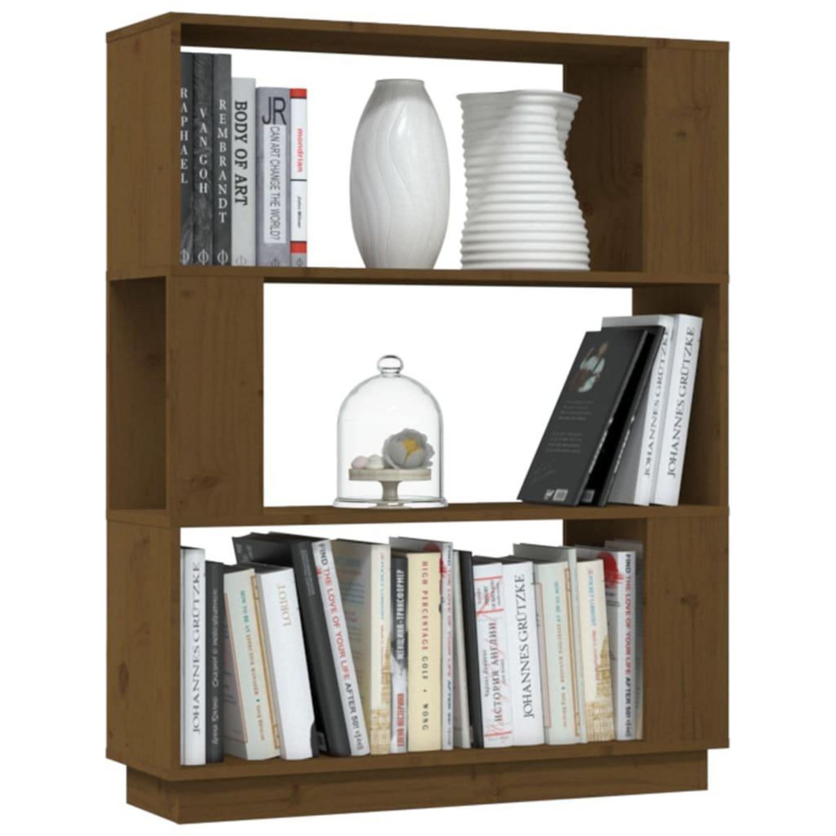 VIDAXL Bibliotheque/Cloison Marron miel 80x25x101 cm Bois massif