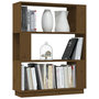 Voir la diapositive 4 : VIDAXL Bibliotheque/Cloison Marron miel 80x25x101 cm Bois massif