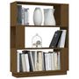Voir la diapositive 4 : VIDAXL Bibliotheque/Cloison Marron miel 80x25x101 cm Bois massif