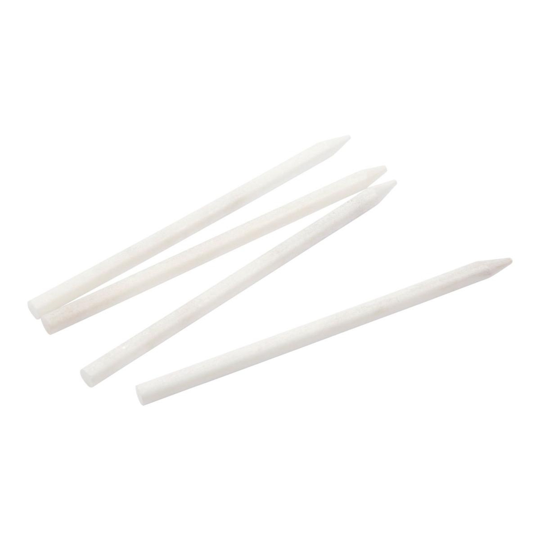 HOMEA Lot de 4 Crayons  Craie  12cm Blanc
