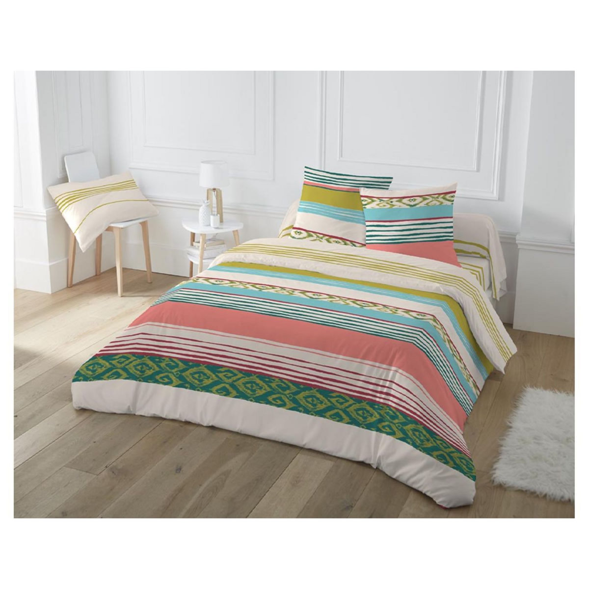 Parure housse de couette fantaisie en coton 52 fils IYO