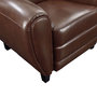 Voir la diapositive 6 : MAISON PAVANE Fauteuil marron en croute de cuir enduite-Club