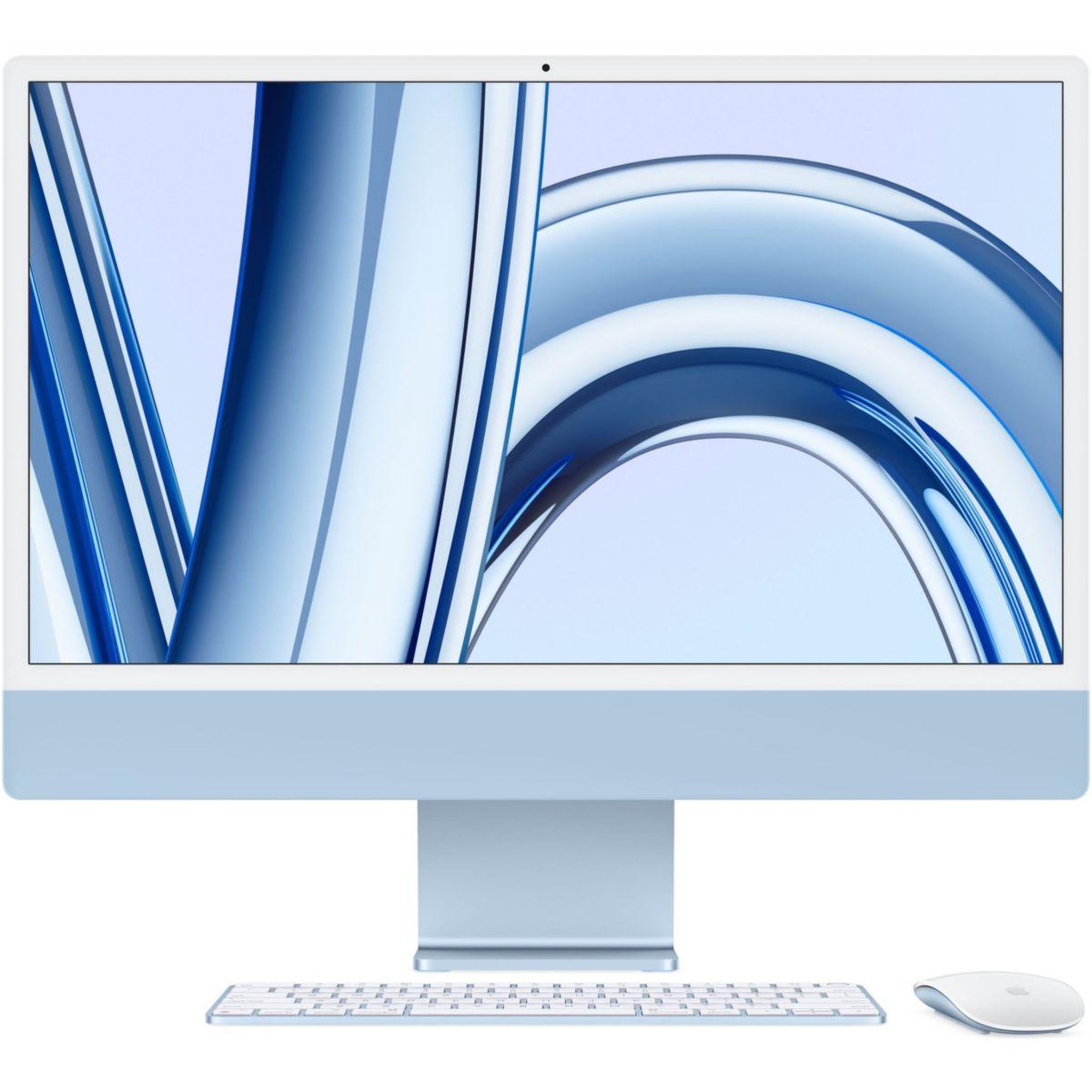 Voir la diapositive 1 : APPLE Ordinateur Apple 24' M3 8Go 512Go CPU 8 GPU 10 Bleu