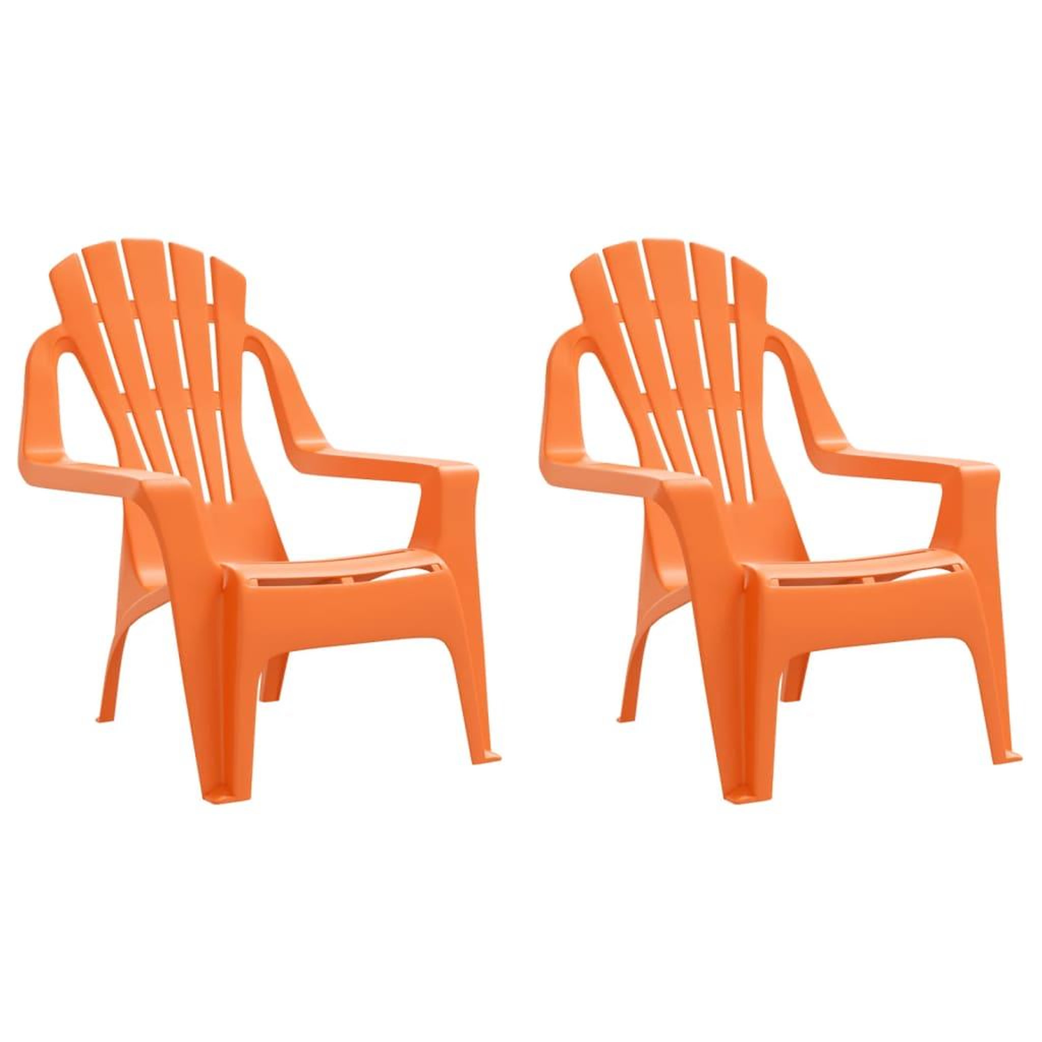Voir la diapositive 2 : VIDAXL Chaises de jardin pour enfants lot de 2 orange 37x34x44 cm PP