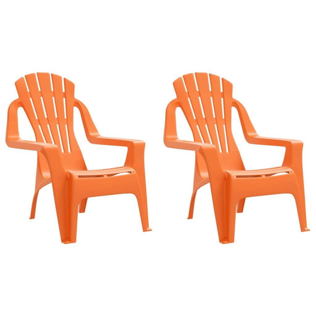 VIDAXL Chaises de jardin pour enfants lot de 2 orange 37x34x44 cm PP