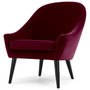 Voir la diapositive 2 : Paris Prix Fauteuil Scandinave Velours  Ulla  88cm Bordeaux