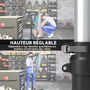 Voir la diapositive 6 : HOMCOM Pied d'atelier vélo pliable réglable avec plateau outil - pince pivotante 360° - charge max. 40 Kg - noir