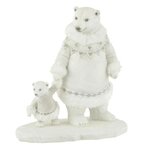 Paris Prix Statuette Déco  Ours Polaire Main  25cm Blanc
