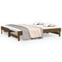 Voir la diapositive 1 : VIDAXL Lit coulissant sans matelas marron miel 2x(75x190) cm