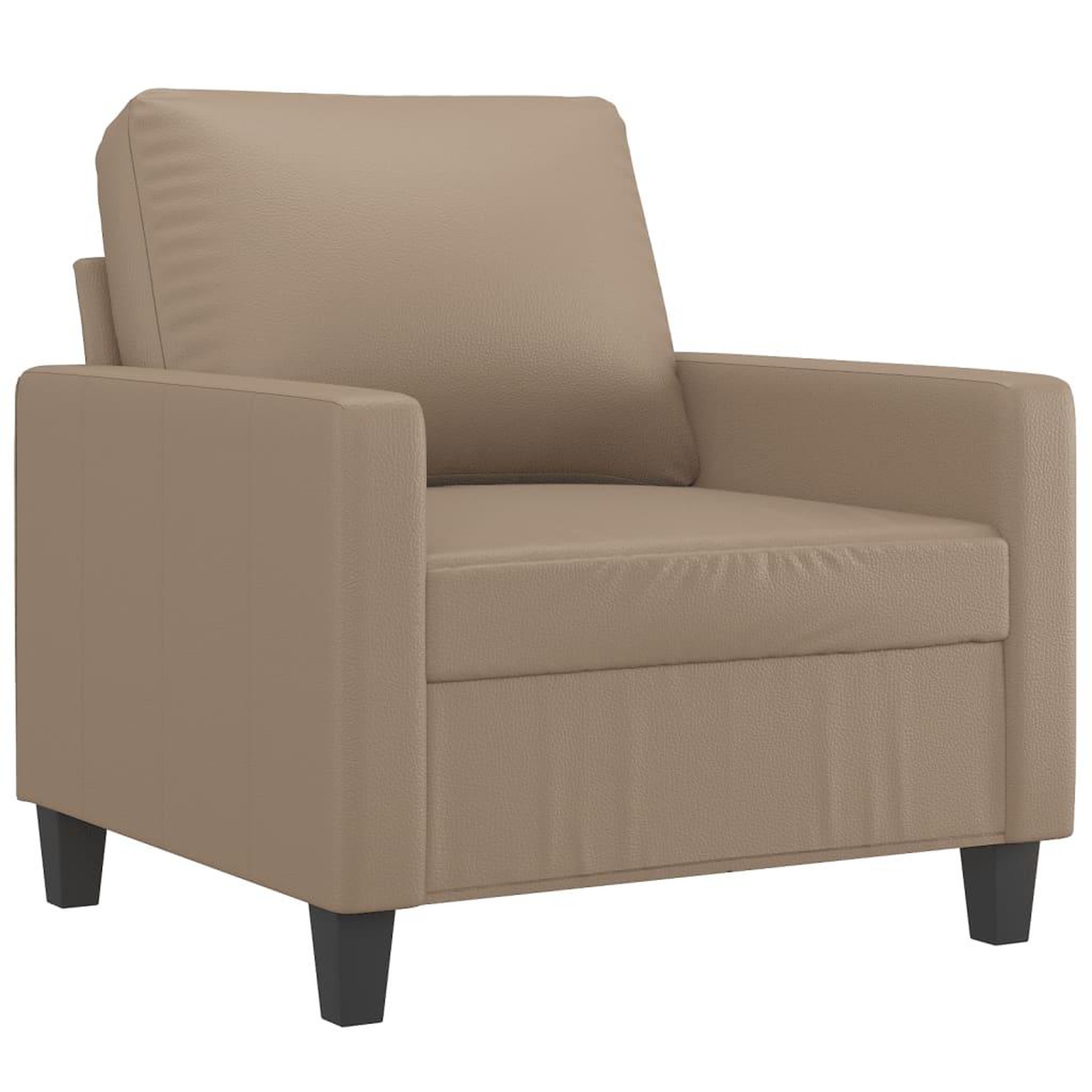 Voir la diapositive 3 : VIDAXL Ensemble de canapes 3 pcs avec coussins Cappuccino Similicuir