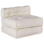 Voir la diapositive 1 : VIDAXL Pouf modulaire creme 70x70x54 tissu