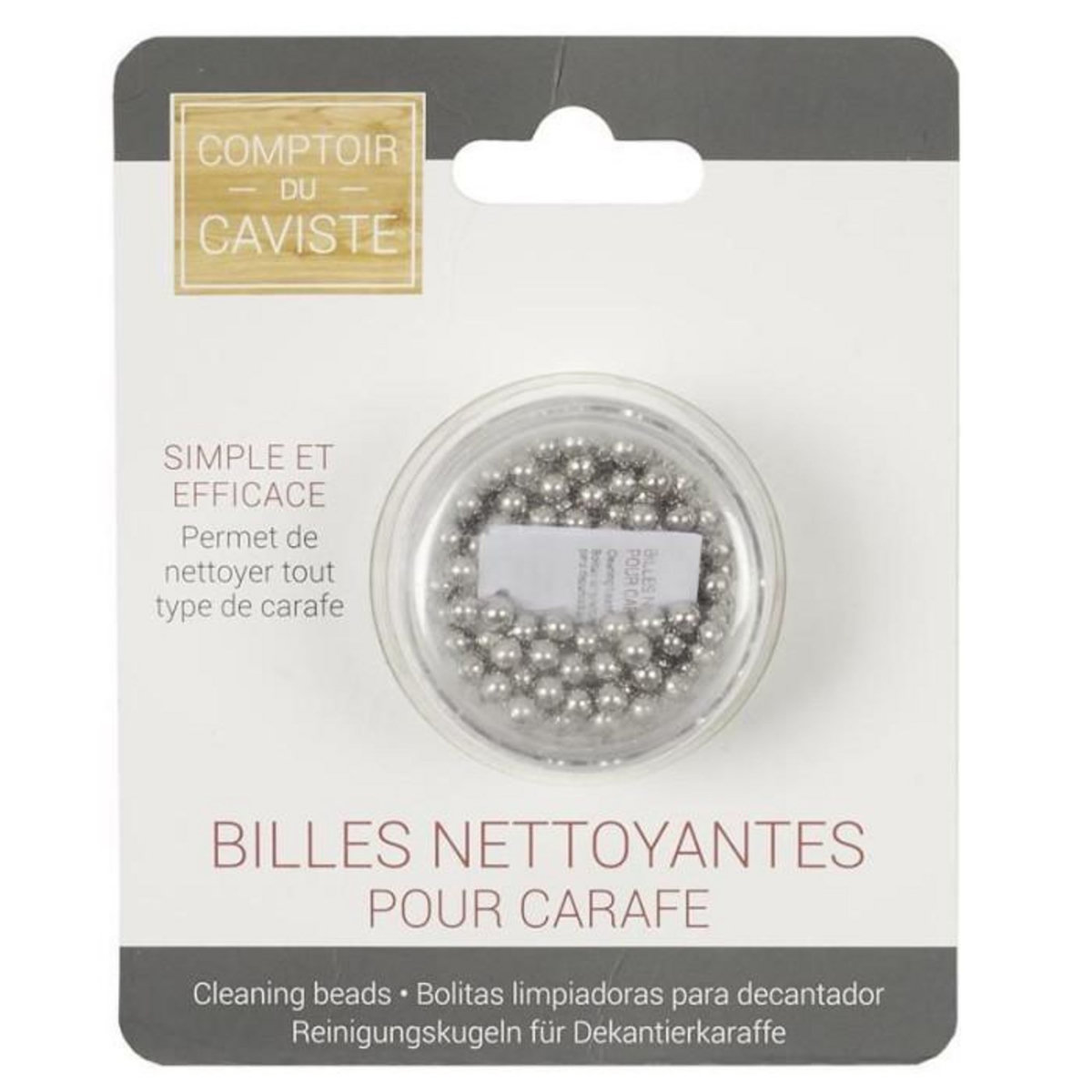 Paris Prix Billes Nettoyantes  Carafe à Décanter  4cm Argent