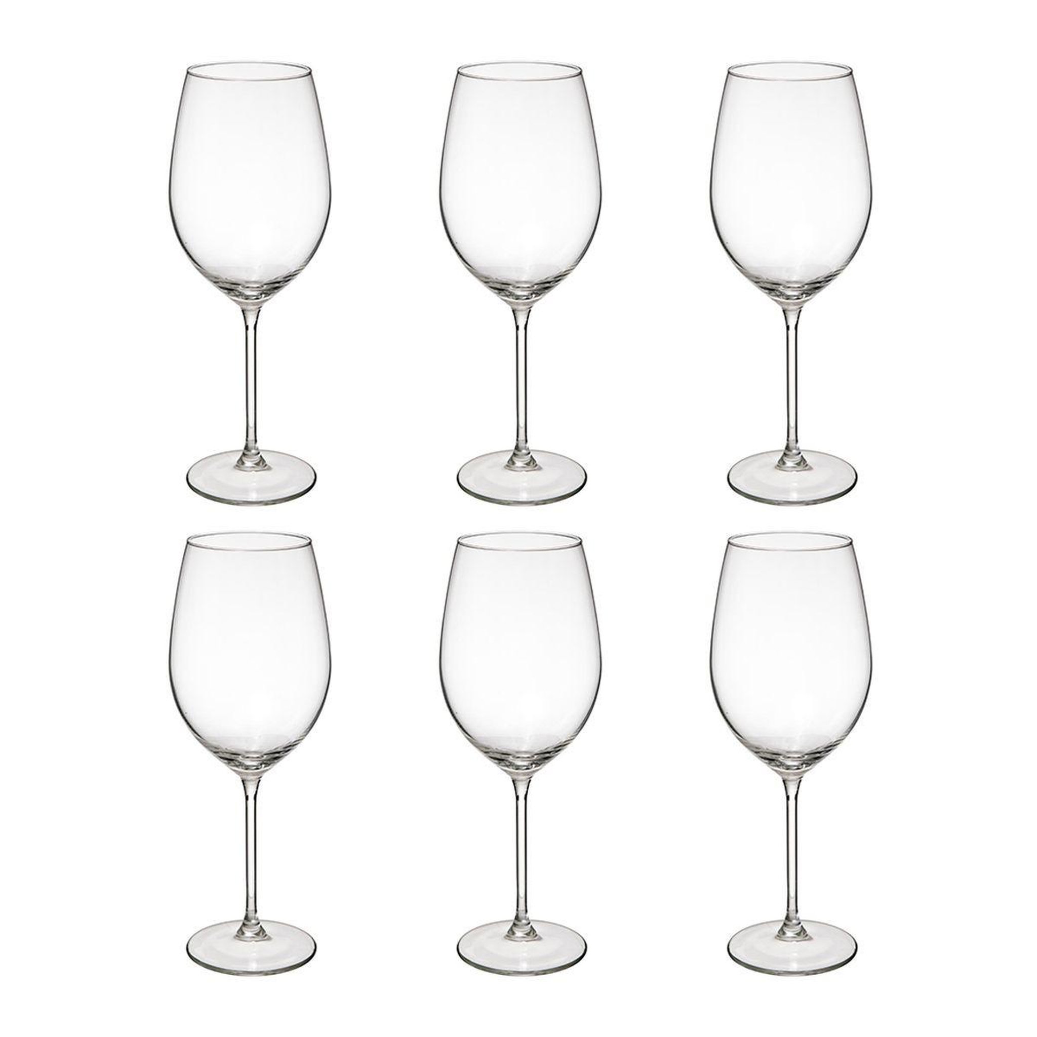 SECRET DE GOURMET Lot de 6 verres à eau  lina  54cl transparent