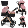 Voir la diapositive 1 : BEBELISSIMO Bebelissimo - Poussette transformable - combinée - convertible - 2 en 1 - poids 0-22kg - Nicea - rose