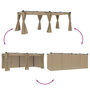 Voir la diapositive 3 : VIDAXL Tonnelle avec rideaux taupe 6x3 m acier