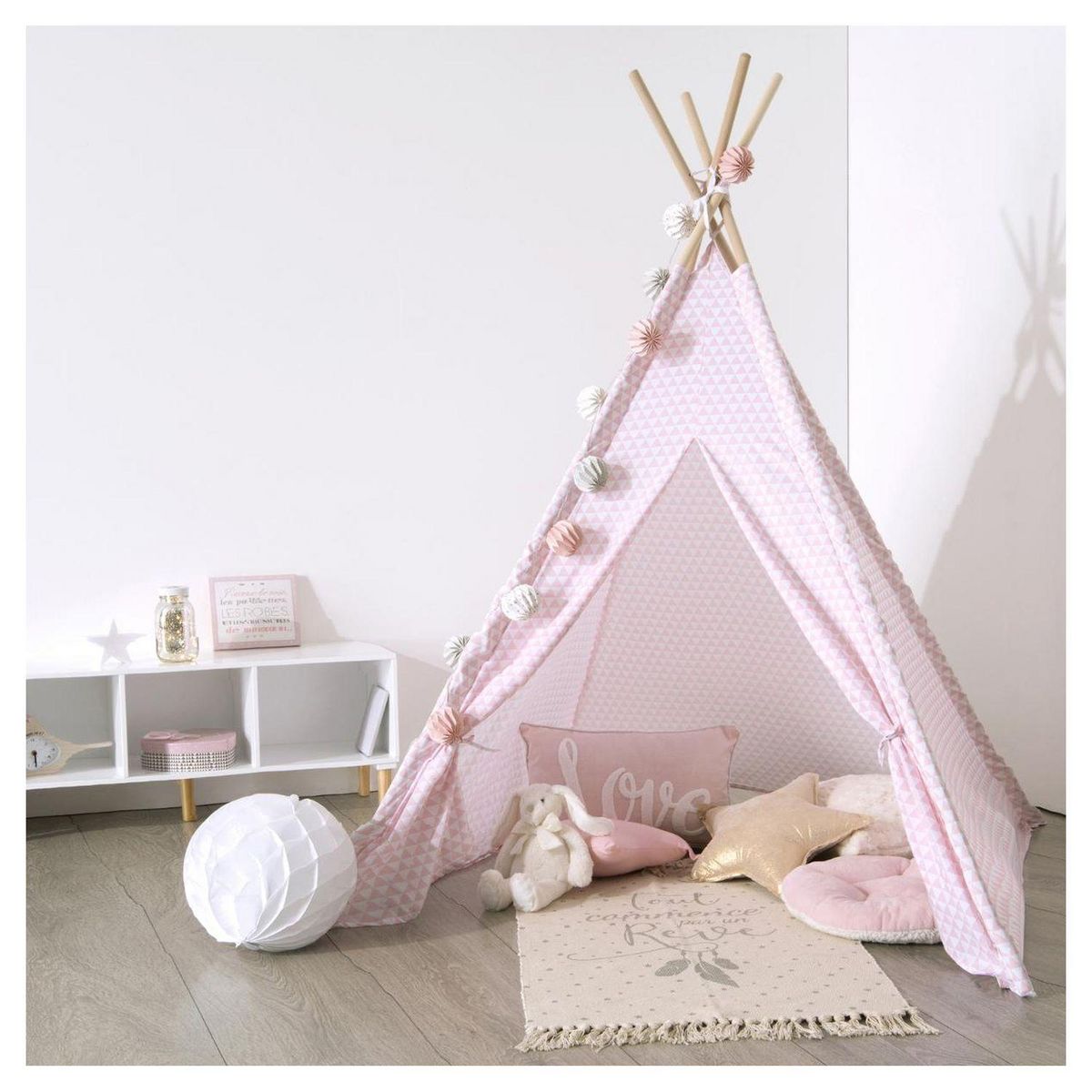 ATMOSPHERA FOR KIDS Tipi d'intérieur enfant motifs triangles hauteur 160 cm