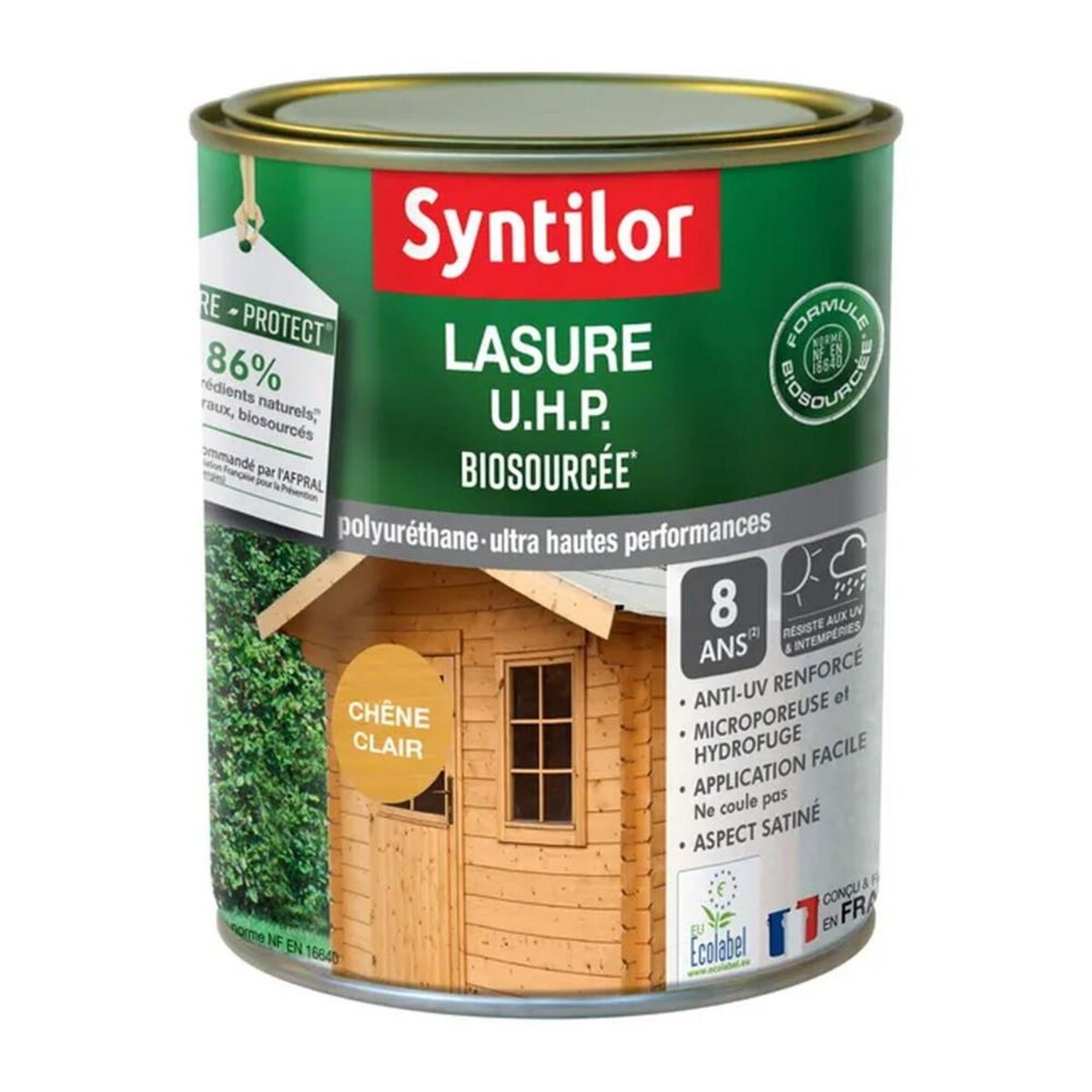 CENTRALE BRICO Lasure Uhp biosourcée nature protect 8 ans chêne clair satiné 1 l