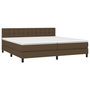Voir la diapositive 3 : VIDAXL Sommier a lattes de lit matelas et LED Marron fonce 200x200 cm