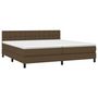 Voir la diapositive 3 : VIDAXL Sommier a lattes de lit matelas et LED Marron fonce 200x200 cm