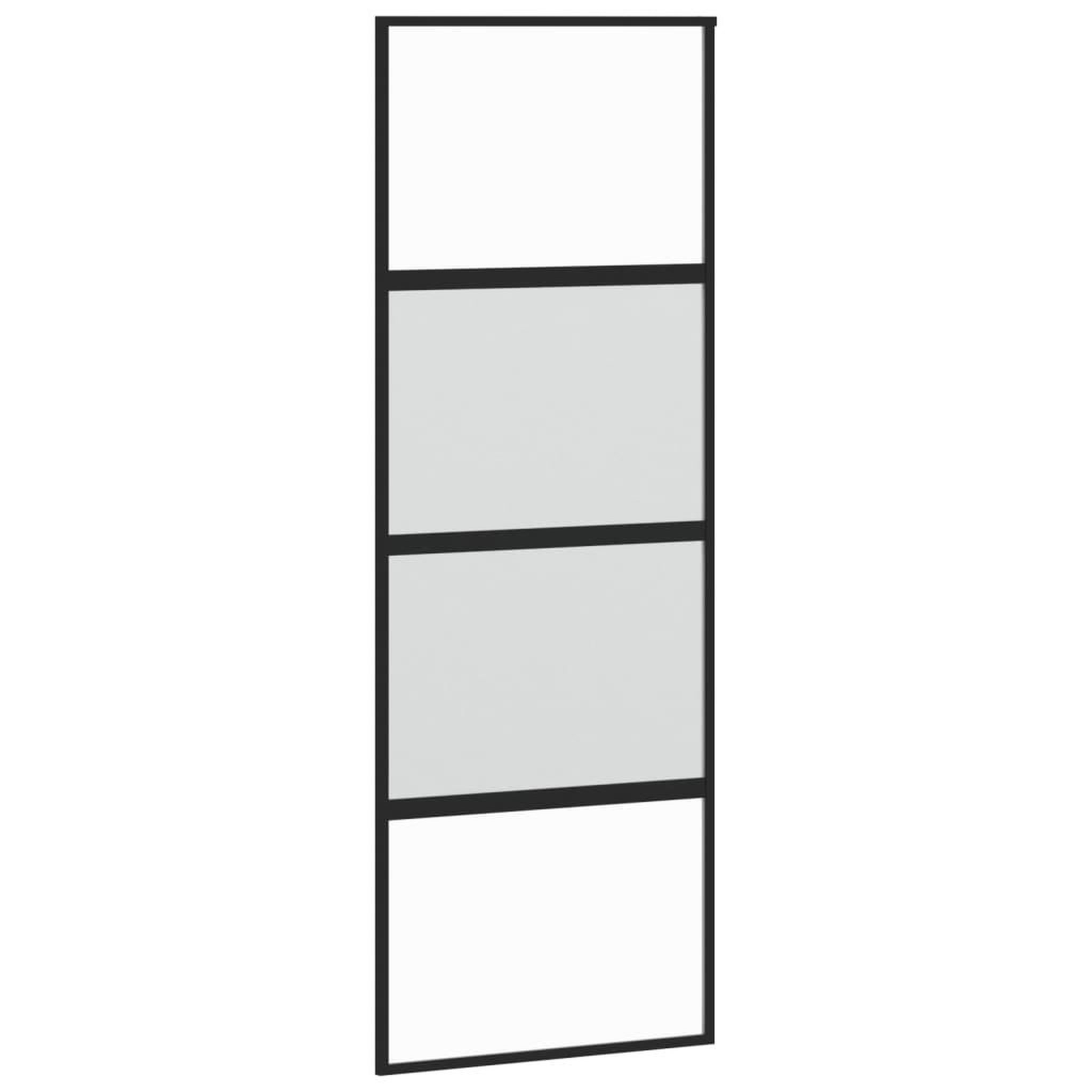 Voir la diapositive 2 : VIDAXL Porte coulissante noir 76x205 cm verre trempe aluminium