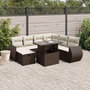 Voir la diapositive 1 : VIDAXL Salon de jardin 8 pcs avec coussins marron resine tressee