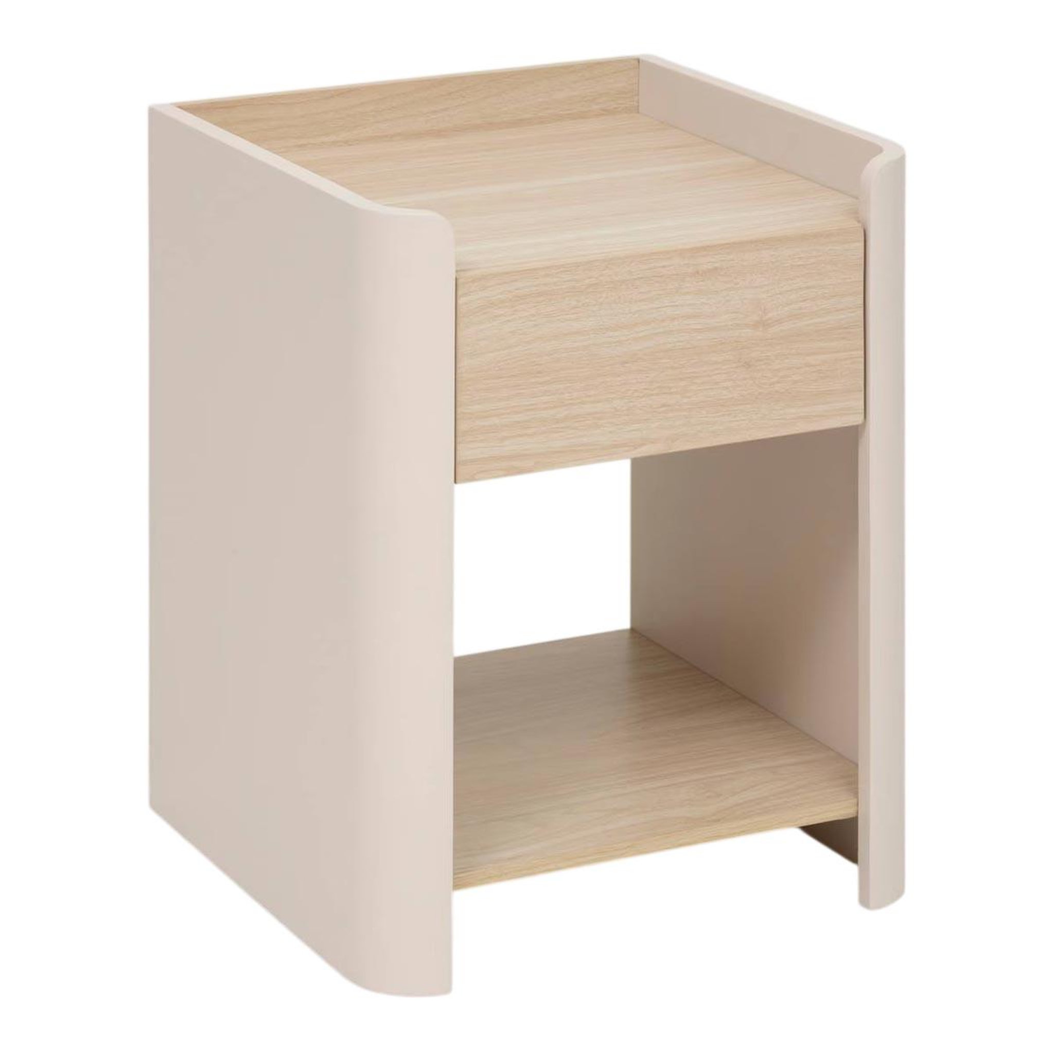 FIVE Table de Chevet 1 Tiroir  Roundy  50cm Beige