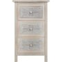 Voir la diapositive 2 : ATMOSPHERA Commode Vintage 3 Tiroirs  Hina  80cm Blanc