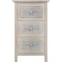 Voir la diapositive 2 : ATMOSPHERA Commode Vintage 3 Tiroirs  Hina  80cm Blanc