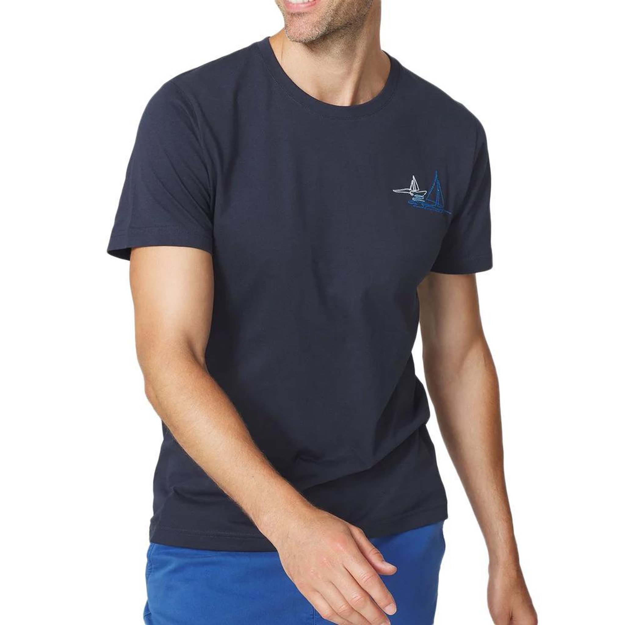 Voir la diapositive 1 : TBS T-Shirt Marine Homme TBS Navy bateau