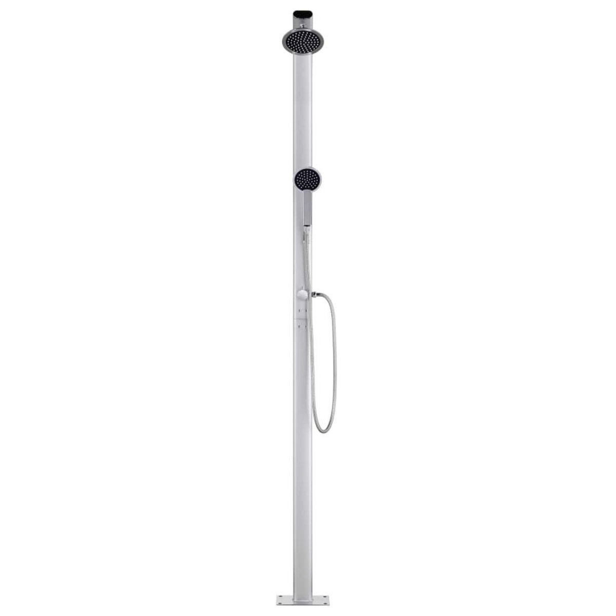 VIDAXL Douche de jardin avec base gris 220 cm Aluminium