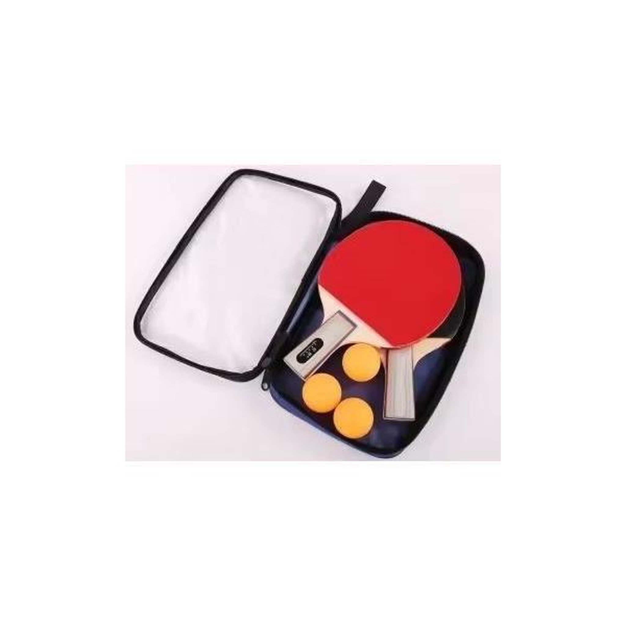 Voir la diapositive 6 : MARKET24 Table tennis de table - table de ping-pong - pliable - usage exterieure - 2 raquettes avec housse + 3 balles inclues - bleu et n