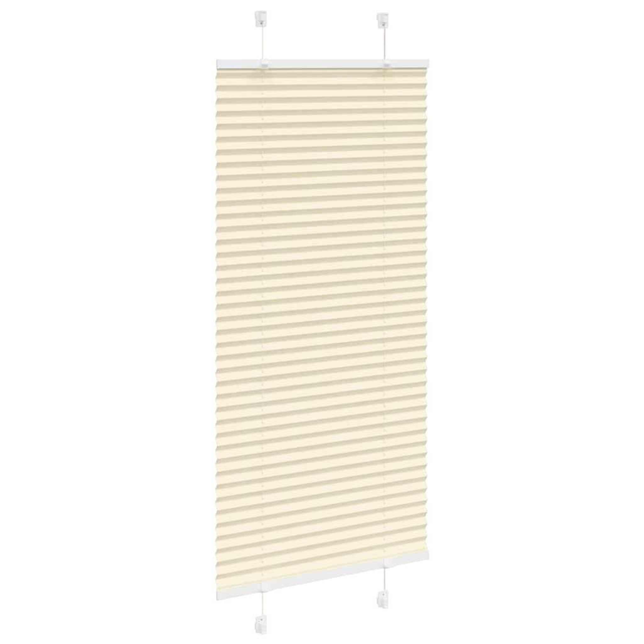 Voir la diapositive 3 : VIDAXL Store plisse creme 60x150 cm largeur du tissu 59,4 cm polyester