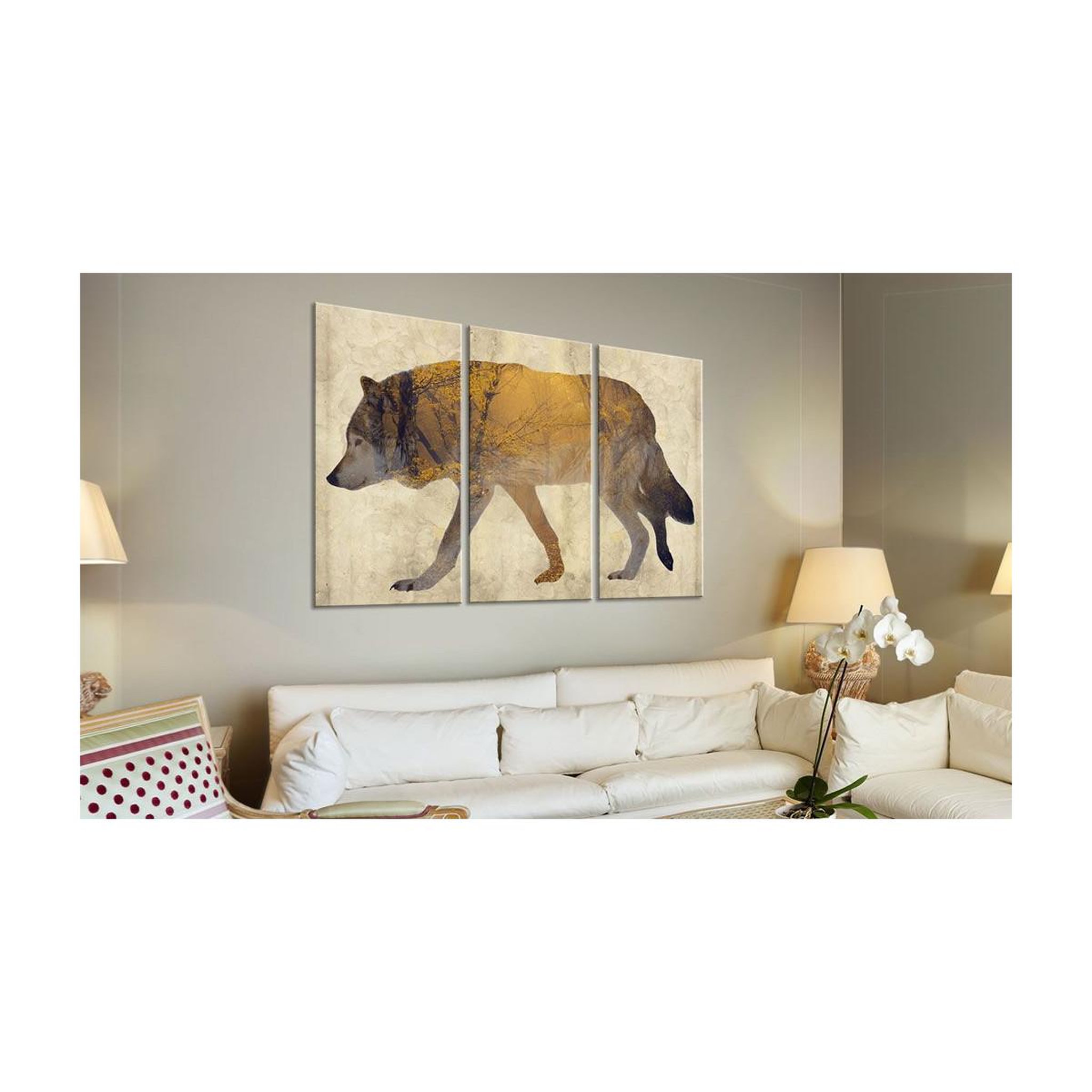 Voir la diapositive 2 : Paris Prix Tableau imprimé  the wandering wolf