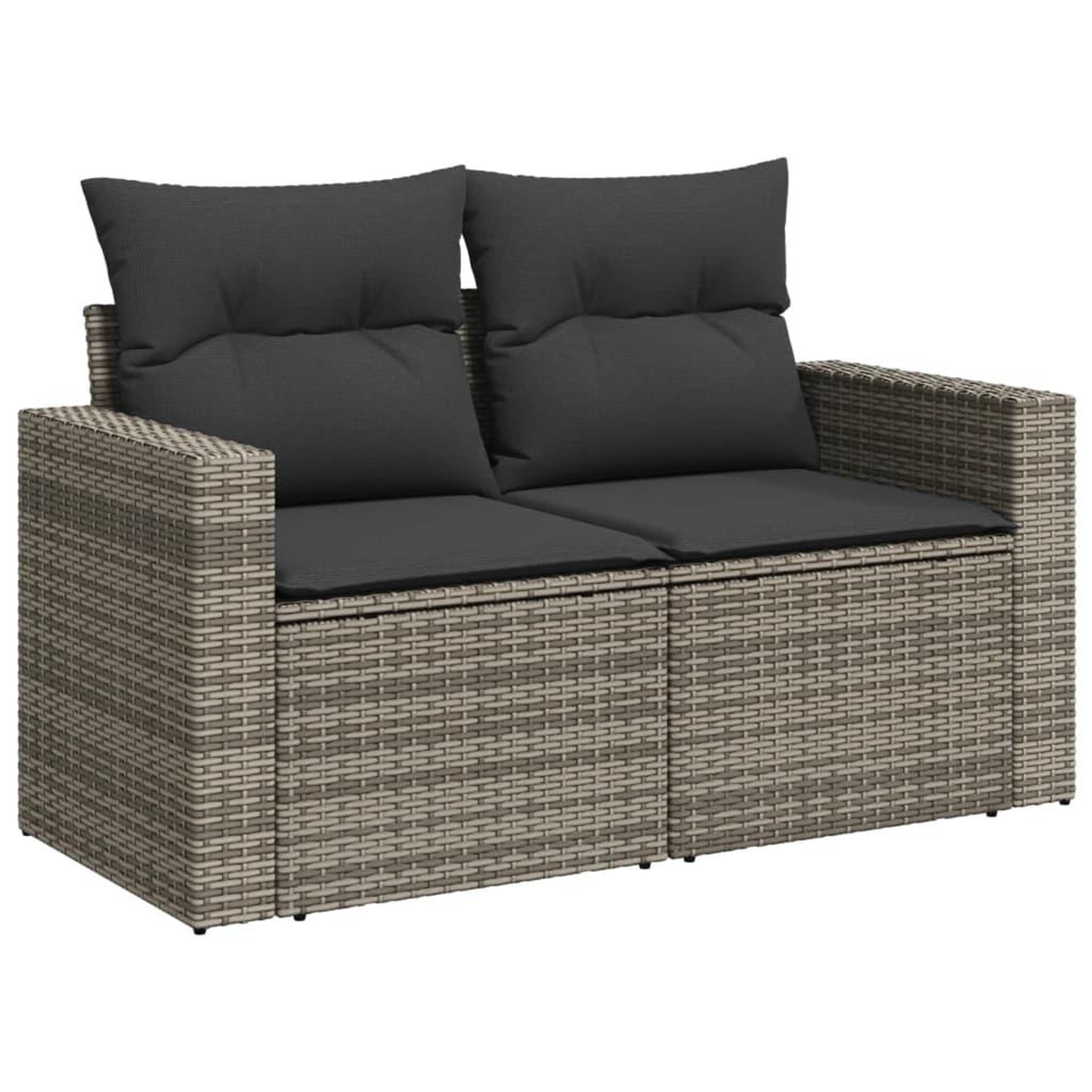 Voir la diapositive 5 : VIDAXL Salon de jardin 11 pcs avec coussins gris resine tressee