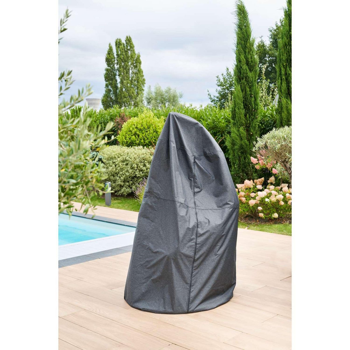 HESPERIDE Housse de protection pour loveuse HAMBO - 125 x 125 x 205 cm - Gris