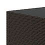 Voir la diapositive 5 : VIDAXL Table basse de jardin carre marron 50x50x30 cm resine tressee