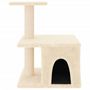Voir la diapositive 3 : VIDAXL Arbre a chat avec griffoirs en sisal creme 48 cm