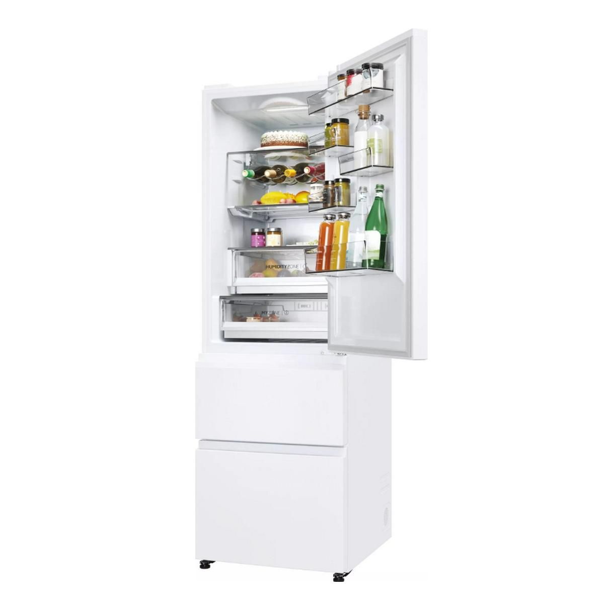 HAIER Réfrigérateur combiné 60cm 360l ventilé blanc - HTW5618ENPW