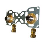 CENTRALE BRICO Double sortie de cloison mâle à compression pour tube per, Diam.16 mm 20 x 27 mm