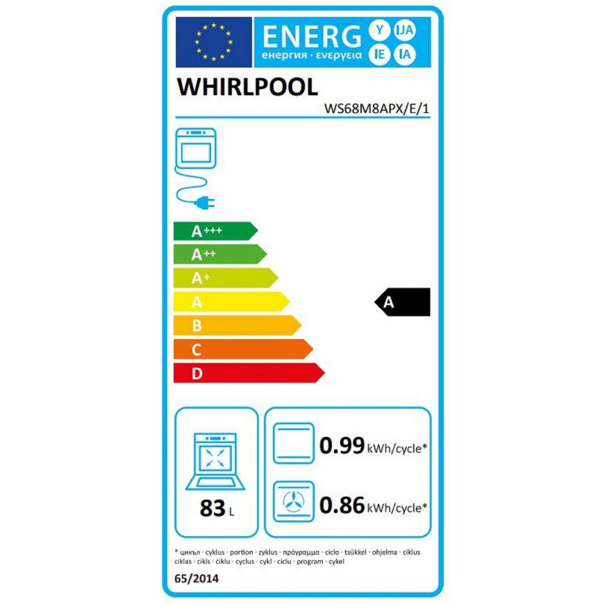 Voir la diapositive 6 : Whirlpool Cuisinière mixte WS68M8APX/E/1