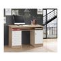 Voir la diapositive 3 : FINLANDEK FINLANDEK Bureau TYO contemporain decor chene et blanc - L 126 cm