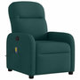 Voir la diapositive 2 : VIDAXL Fauteuil de massage inclinable Vert fonce Tissu