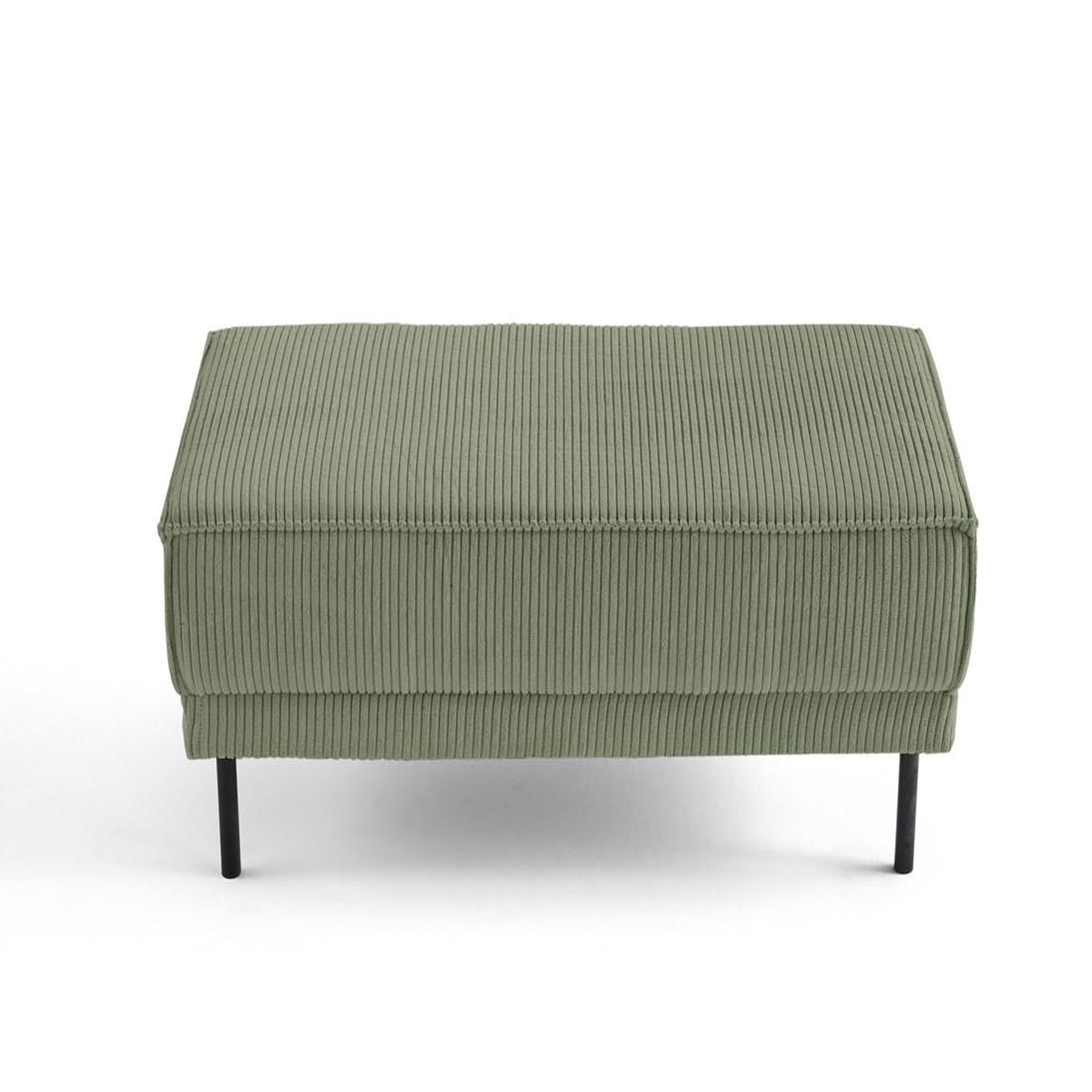 Voir la diapositive 1 : BEST MOBILIER Charlie - pouf - pieds hauts - en velours côtelé