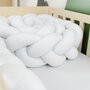 Youdoit Tour de lit tressé coton gris OEKO TEX anti-allergique - 200 cm