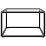 VIDAXL Table basse Noir avec verre trempe 60x60x35 cm