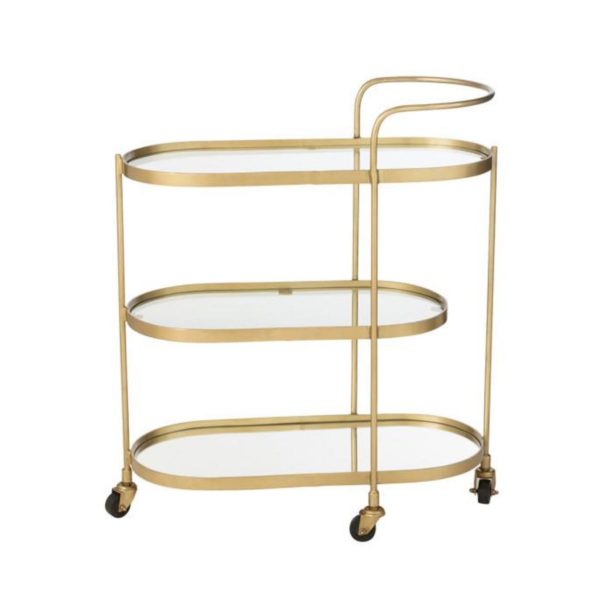 Paris Prix Desserte 3 Niveaux Design  Leanor  84cm Or