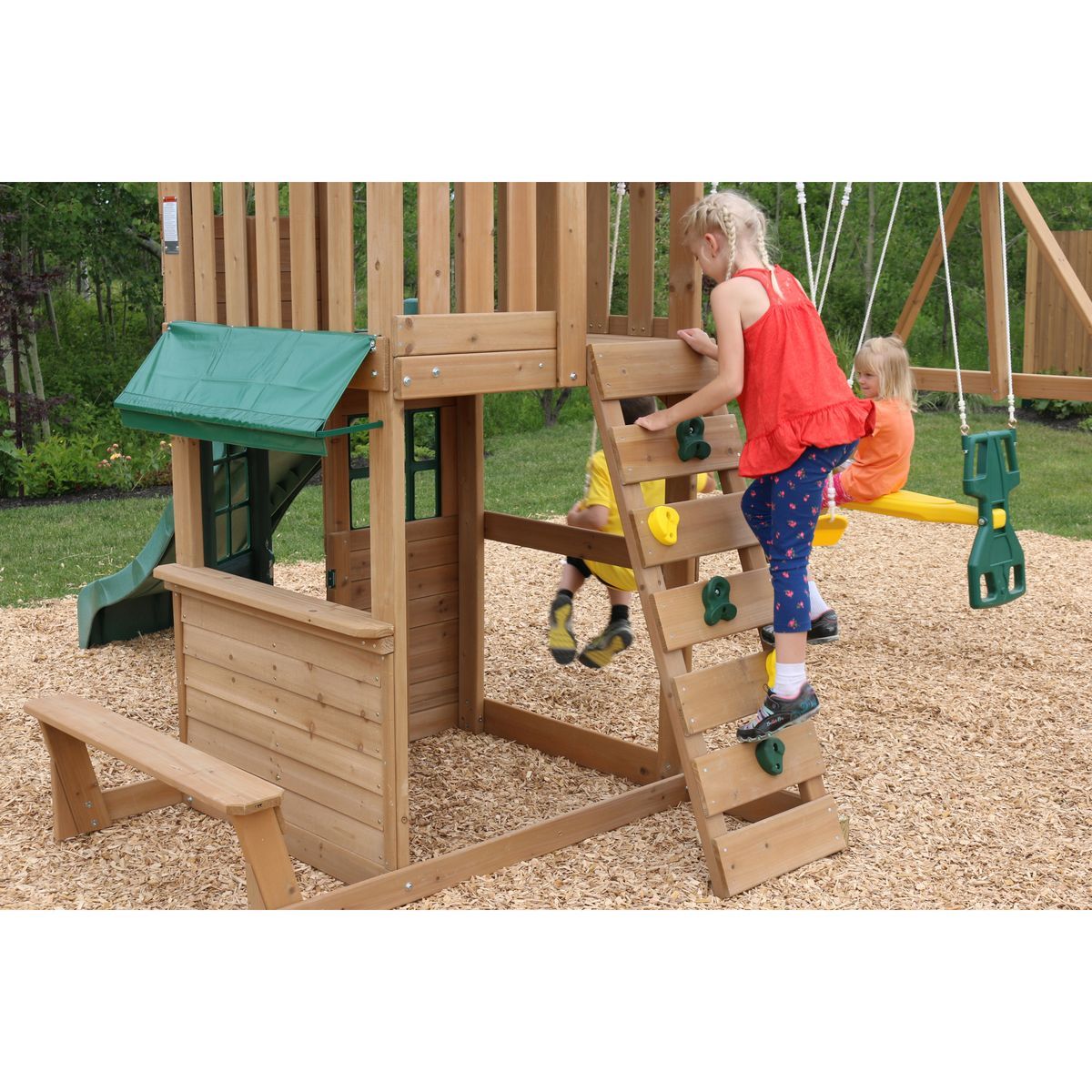Kidkraft Aire de jeux avec toboggan - Bois - H3.30m - WINDALE 
